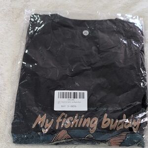 My Fishing Buddy Kids Black Graphic Bottoms